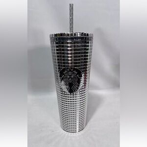 Starbucks Holiday Chrome Tumbler Venti 24oz New